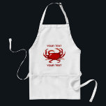 Red Crab Template Apron<br><div class="desc">A vector (for high quality printing) graphic illustration of a Red Crab ready for your text. Original artwork: Copyright Charmaine Paulson</div>