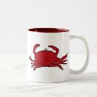 Red Crab Two-Tone Coffee Mug