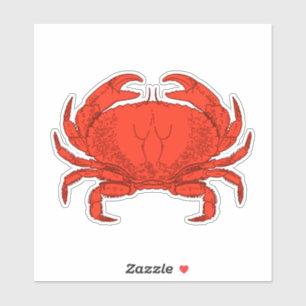 Red Crab Vinyl Decal