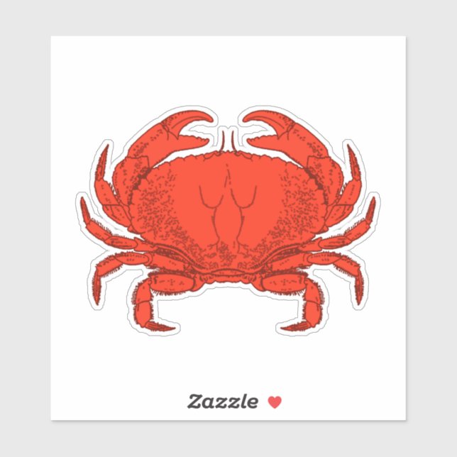Red Crab Vinyl Decal (Sheet)