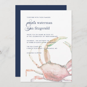 Red Crab Wedding Invitation