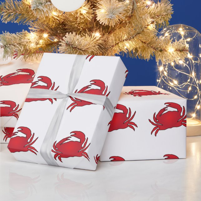 Red Crab Wrapping Paper (Holidays)