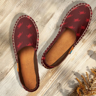 Red Crabs Maroon  Espadrilles