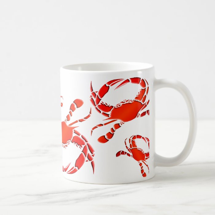 Red Crabs Parade Coffee Mugs