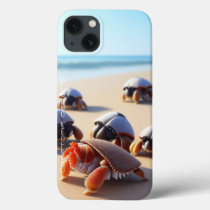 RED CRABS WALKING ON BEACHES  iPhone 13 CASE
