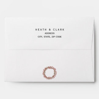 Red Cranberry Wreath Invite/Save the Date Envelope