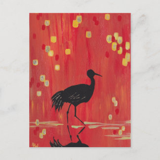 RED CRANE POSTCARD