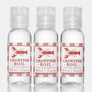 Red Crawfish Boil Seafood Party Engagement Picnic Hand Sanitizer