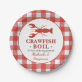 Red Crawfish Boil Seafood Party Engagement Picnic Paper Plates - tap/click  to get yours right now! #PaperPlates #crawf…