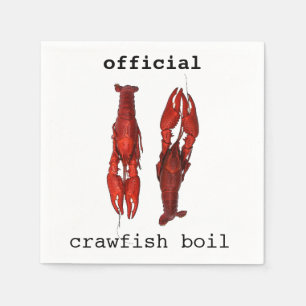 Red crawfish - crawfish boil napkins
