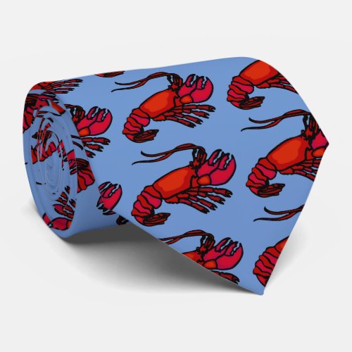 Red Crawfish Crayfish Tie