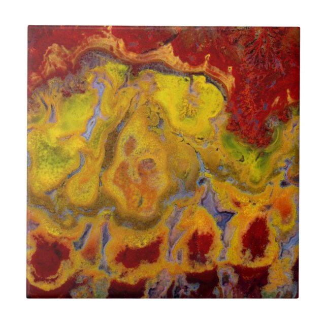 Red Crayola Jasper Ceramic Tile (Front)