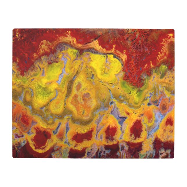 Red Crayola Jasper Metal Print (Front)