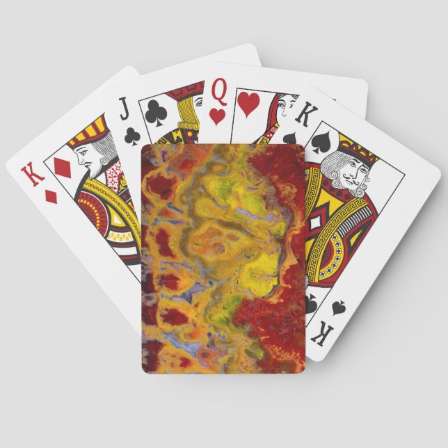 Red Crayola Jasper Poker Cards (Back)
