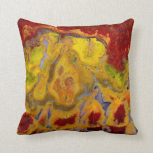 Red Crayola Jasper Throw Pillow