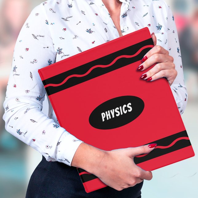 Red Crayon Physics Class Student School Subject 3 Ring Binder (Red Crayon Physics Student School Subject 3 Ring Binder)