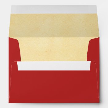 Red & Cream Addressed Christmas Card Envelopes by thechristmascardshop at Zazzle