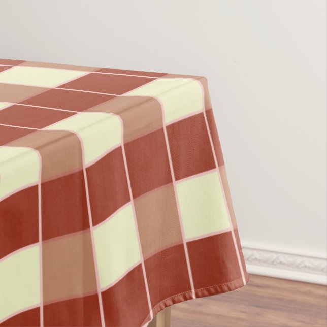 RED & CREAM CHECK TABLECLOTH (In Situ)