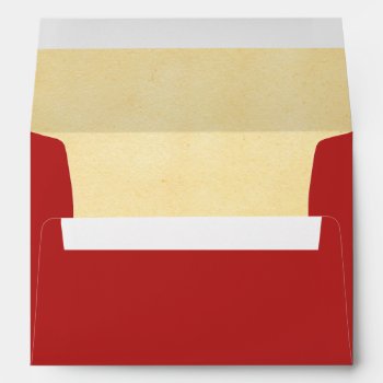 Red & Cream Christmas Greeting Card Envelopes by thechristmascardshop at Zazzle