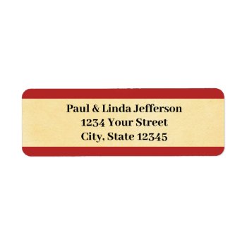 Red & Cream Christmas Return Address Labels by thechristmascardshop at Zazzle