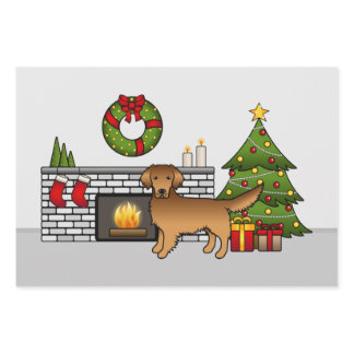 Red Cream Golden Retriever In A Festive Room Wrapping Paper Sheets