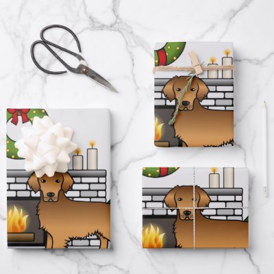 Golden Retriever Wrapping Paper Original Wrapping Paper