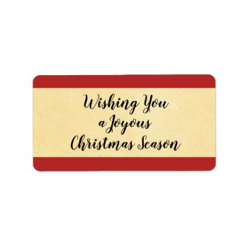 Red & Cream Parchment Christmas Gift Labels by thechristmascardshop at Zazzle