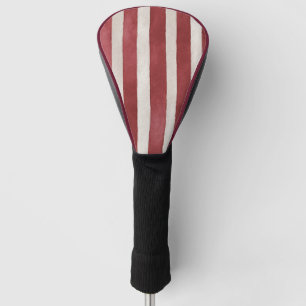 Red Cream Stripes Golf Head Cover