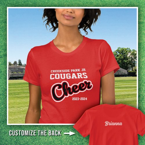 Red Creekside Park Cougars Cheer 2023_2024 T_Shirt