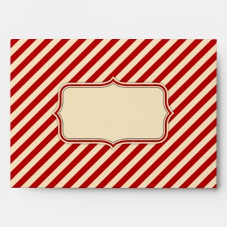 Red & Crème Holiday Envelope