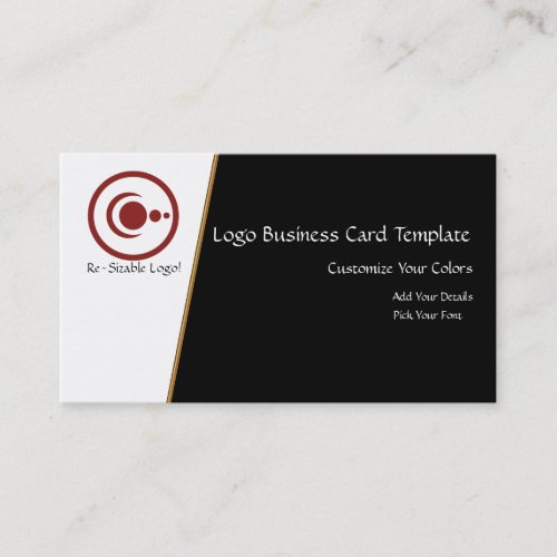 Red Crescent Moon  and Planets Logo Business Card