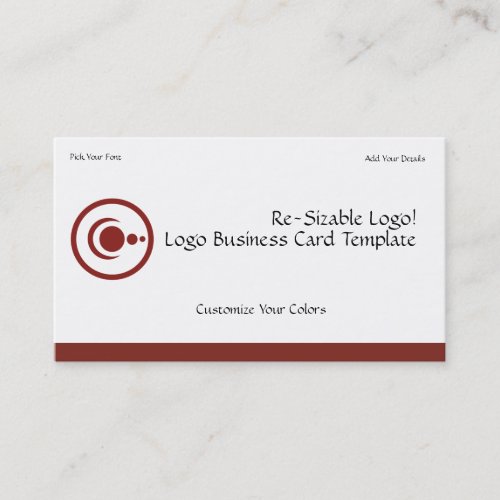 Red Crescent Moon  and Planets Logo Business Card