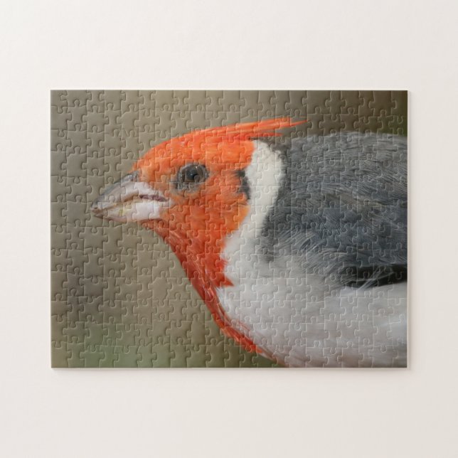 Red Crested Cardinal Jigsaw Puzzle (Horizontal)