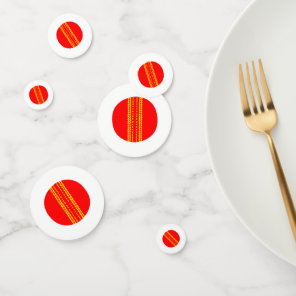 Red Cricket Ball Confetti