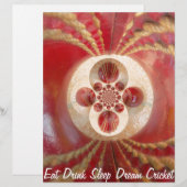 Red Cricket Balls Abstract Art Print Design (Front/Back)