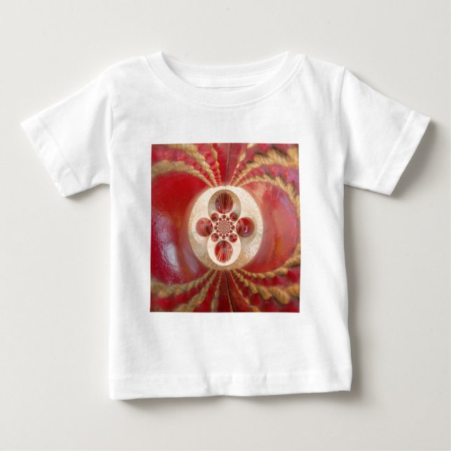Red Cricket Balls Abstract Art Print Design Baby T-Shirt (Front)