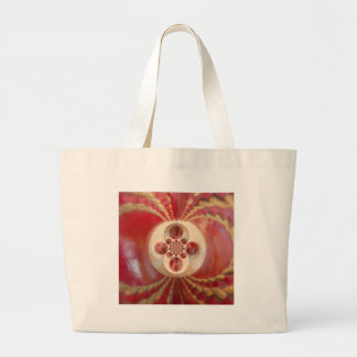 Red Cricket Balls Abstract Art Print Design Large Tote Bag