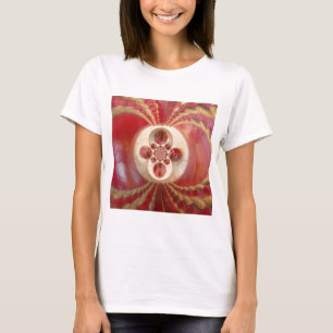 Red Cricket Balls Abstract Art Print Design T-Shirt