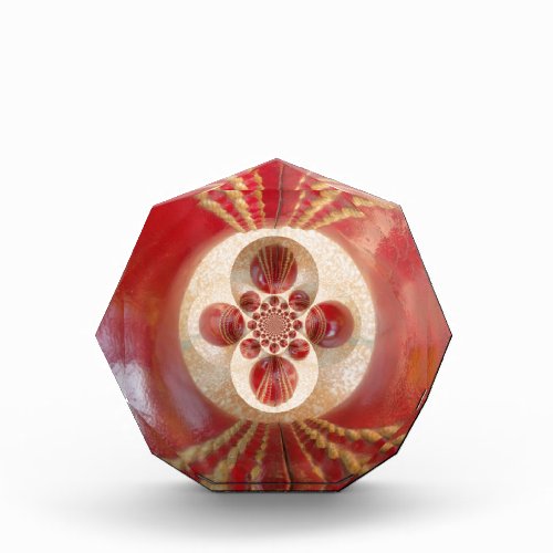 Red Cricket balls design Acrylic Award