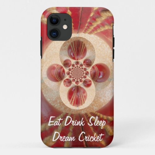 Red Cricket balls design iPhone 11 Case