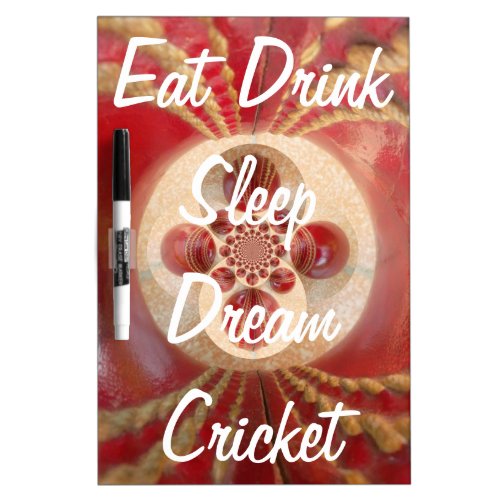 Red Cricket balls design Dry_Erase Board