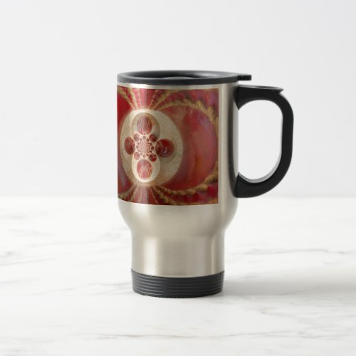 Red Cricket balls design Travel Mug