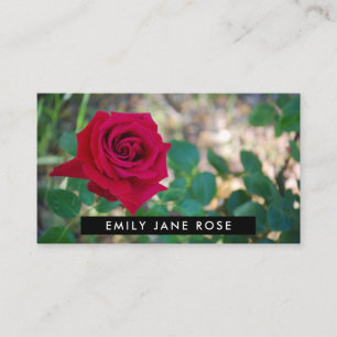 Red Crimson Rose, Floristry Business Card