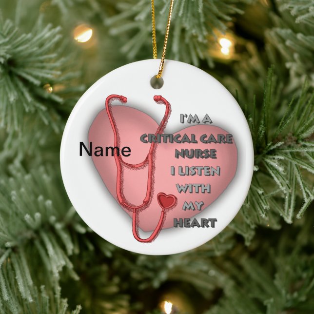 Red Critical Care Nurse ornament (Tree)