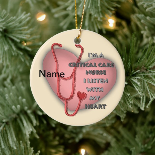 Red Critical Care Nurse ornament (Tree)