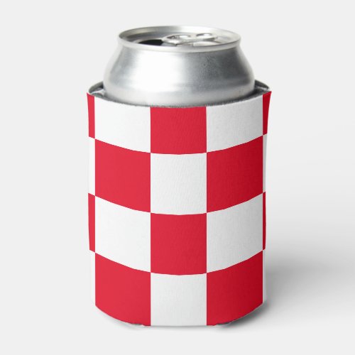 Red Croatian Geometric Bold Checkers Can Cooler