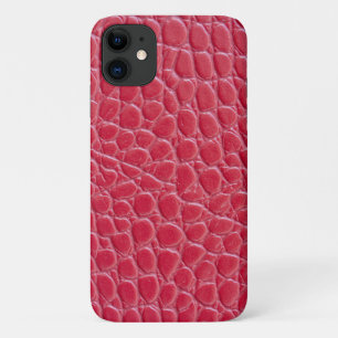 Red crocodile skin Print iPhone 11 Case