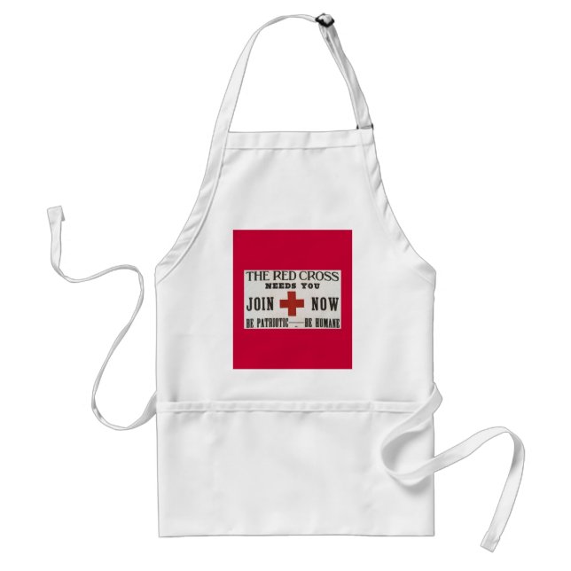 Red Cross Adult Apron (Front)