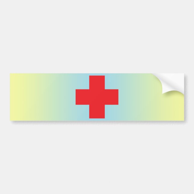 Red Cross Bumper Sticker (Front)