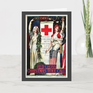 Red Cross Christmas Holiday Card